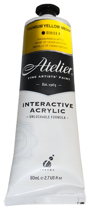 Chroma Atelier Interactive Artists Acrylic Cadmium Yellow Medium 80 ml